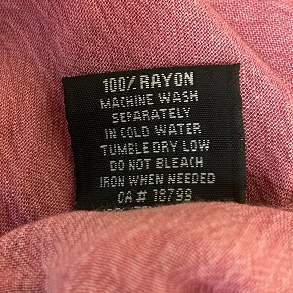 Pink White Tie Dye Intricate Embroidery Handkerchief Hem Resort Wear Dress Sz OS - Picture 6 of 6